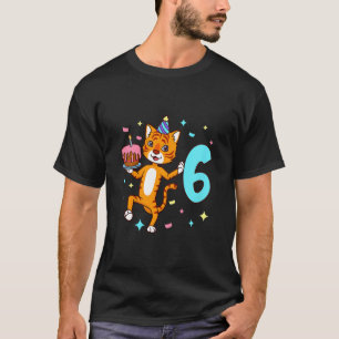 T-shirt Enfants J'ai 6 ans avec tigre garçon anniversaire
