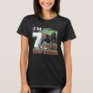 T-shirt Enfants J'ai 7 ans Voici comment je roule Monster
