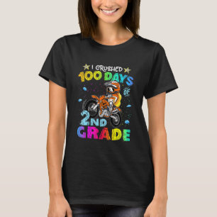 T-shirt Enfants J'Ai Écrasé 100 Jours De Vélo De 2E Année