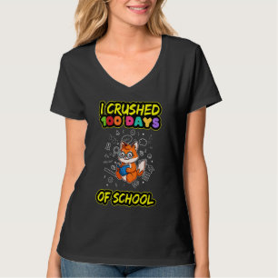 T-shirt Enfants J'Ai Écrasé 100 Jours D'École Ele De Premi