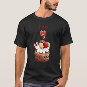 T-shirt Enfants J'ai quatre ans pour les filles qui aiment