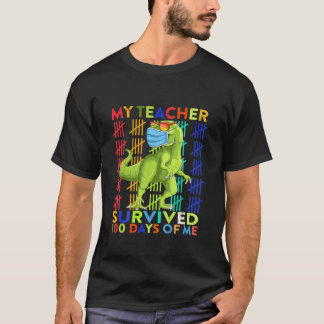 T-shirt Enfants J'Ai Survécu 100 Jours Scolaires Masqués 1