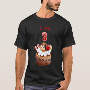 T-shirt Enfants J'ai trois ans pour les filles qui aiment