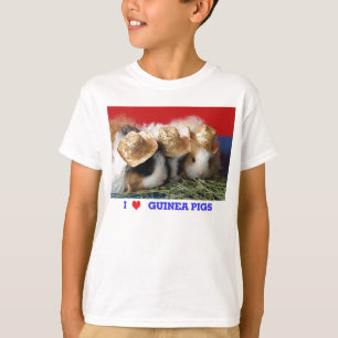 T-shirt Enfants J'aime Guinée Cochons T Chemise