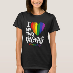 T-shirt Enfants J'Aime Mes Deux Moms Toddler Lgbt Pride Le