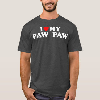 T-shirt Enfants J'Aime Mon Paw Paw Toddler Garçon Fille Je