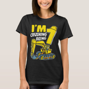 T-shirt Enfants Je me bouscule Être 7 ans Garçons Excavate