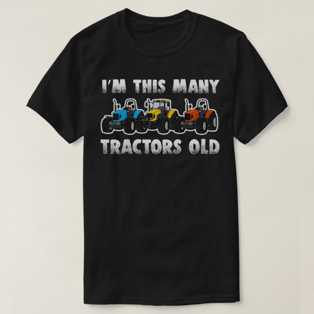T-shirt Enfants Je suis beaucoup Tracteurs 3 ans Anniversa (Design devant)