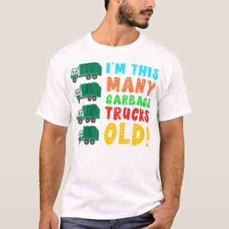 T-shirt Enfants Je Suis Ce Nombre De Camions-poubelles Vie