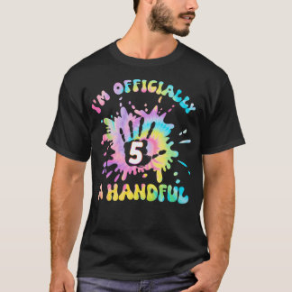 T-shirt Enfants Je Suis Officiellement Une Poignée 5E Fête