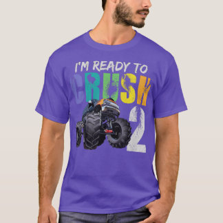 T-shirt Enfants Je suis prêt à écraser 2 Monster Truck 2nd