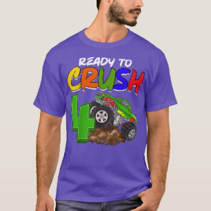 T-shirt Enfants Je suis prêt à écraser 4 Monster Truck T-R