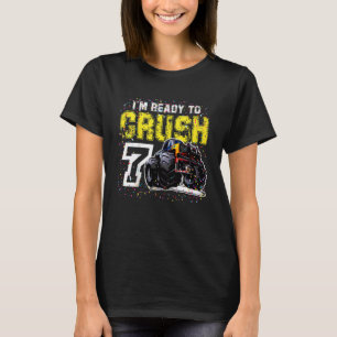 T-shirt Enfants Je suis prêt à écraser 7 Monster Truck 7th