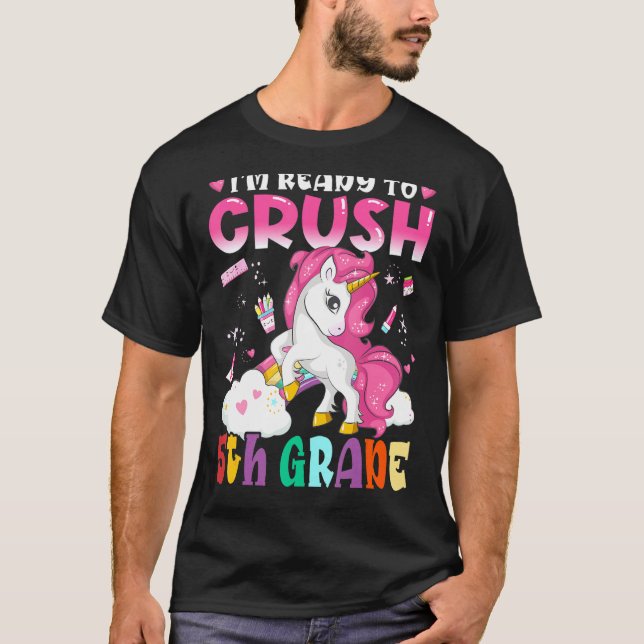 T-shirt Enfants Je suis prêt à écraser la licorne magique  (Devant)