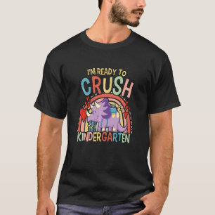 T-shirt Enfants Je suis prêt à écraser la maternelle Dinos