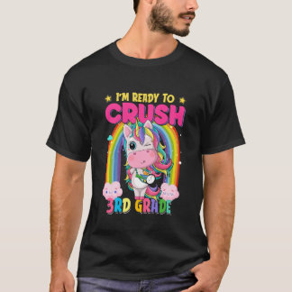 T-shirt Enfants Je suis prêt à écraser Unicorne 3E Grade R