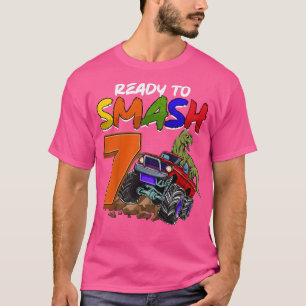 T-shirt Enfants Je suis prêt à mâcher 7 Monster Truck T-Re