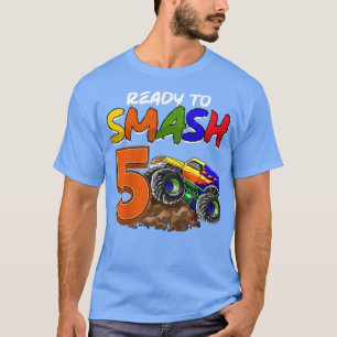 T-shirt Enfants Je suis prêt à mâcher être 5 Monster Truck