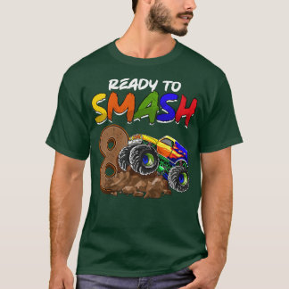 T-shirt Enfants Je suis prêt à mâcher Être 8 Monster Truck