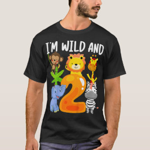 T-shirt Enfants Je suis Sauvage et 2 Zoo 2e anniversaire S