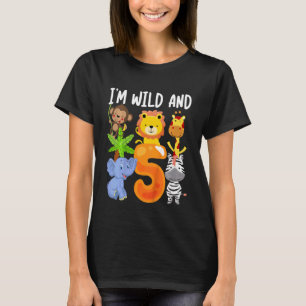 T-shirt Enfants Je suis Sauvage Et 5 Cinq Zoo 5e anniversa