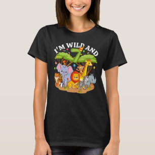 T-shirt Enfants Je suis Sauvage Et 7 Zoo Thème 7ème annive