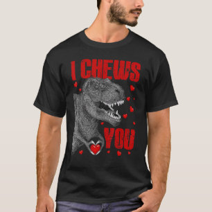 T-shirt Enfants Je vous mâche Dinosaur rex Valentines Jour