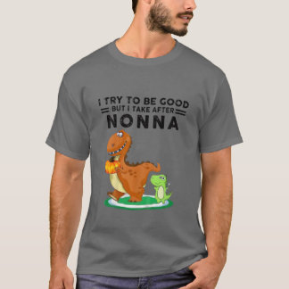 T-shirt Enfants J'Essaie D'Être Bon Mais Je Prends Après M