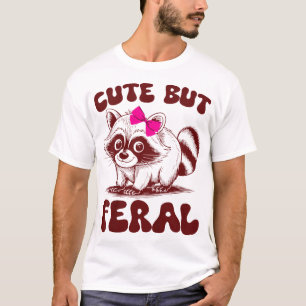 T-shirt Enfants Jeune Fille Raccoon Mais Feral Trash Panda