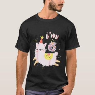 T-shirt Enfants Joli Anniversaire Llama Im 6 Anniversaire