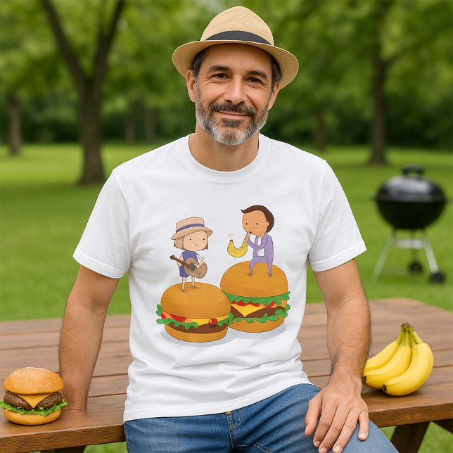 T-shirt Enfants jouant de la musique sur des cheeseburgers (Créateur téléchargé)