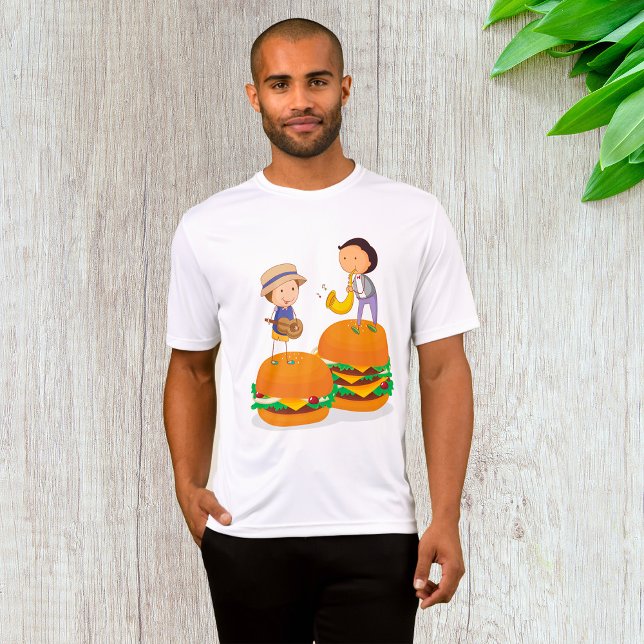 T-shirt Enfants jouant de la musique sur des cheeseburgers (Créateur téléchargé)