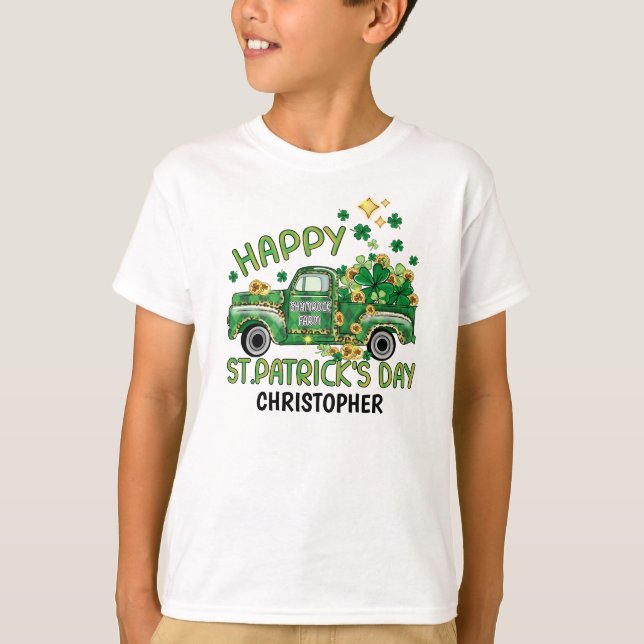 T-shirt Enfants Jour de la Saint Patrick Fun Personnalisab (Devant)