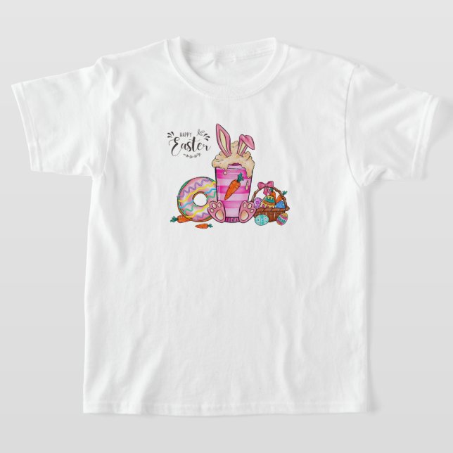 T-Shirt Enfants Joyeuses Pâques (Poser)