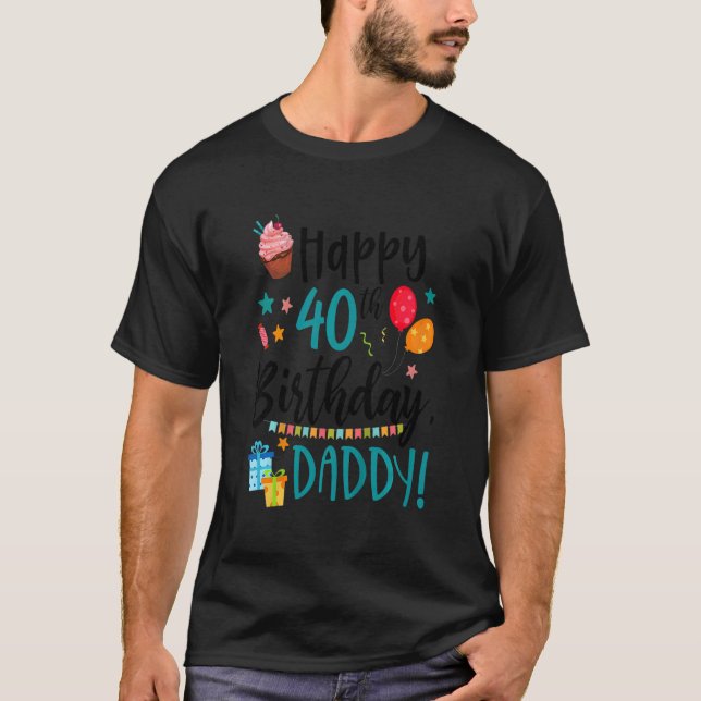 T-shirt Enfants Joyeux 40e anniversaire papa Anniversaire  (Devant)