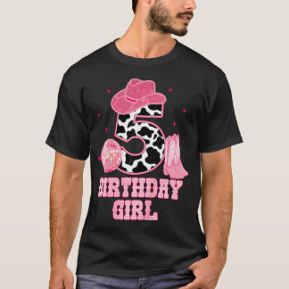 T-shirt Enfants Joyeux 5E Anniversaire Rodeo Western