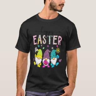 T-shirt Enfants Joyeux Pâques Jour Trois Gnomes Bunny Egg