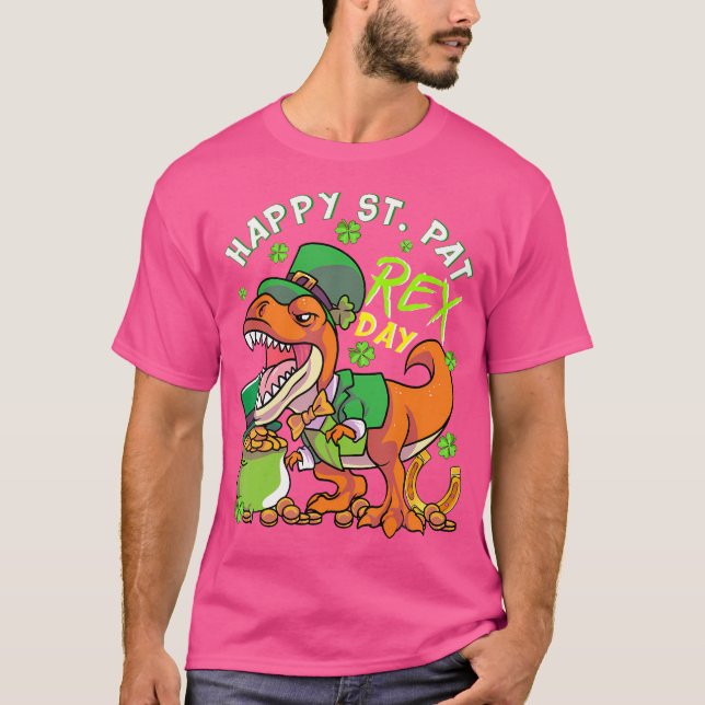 T-shirt Enfants Joyeux St Pat Trex Jour Dino Jour de la Sa (Devant)