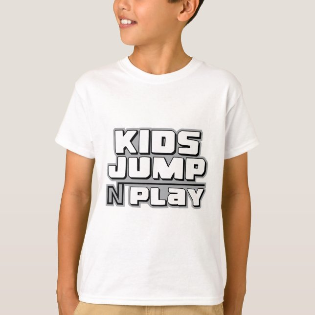T-shirt Enfants Jump N Jouer typographie personnalisée t-s (Devant)