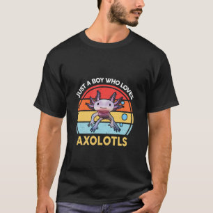 T-shirt Enfants Juste Un Garçon Qui Aime Axolotls Mignonne