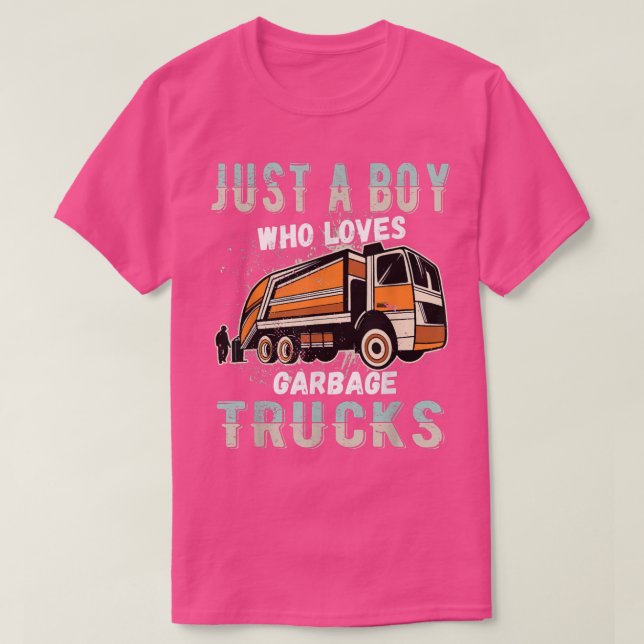 T-shirt Enfants Juste Un Garçon Qui Aime Les Garbage Truck (Design devant)