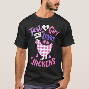 T-shirt Enfants Juste Une Fille Qui Aime Les Poulets Poule