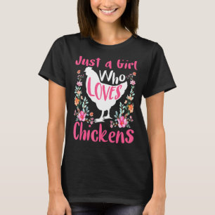 T-shirt Enfants Juste Une Fille Qui Aime Les Poulets Poule