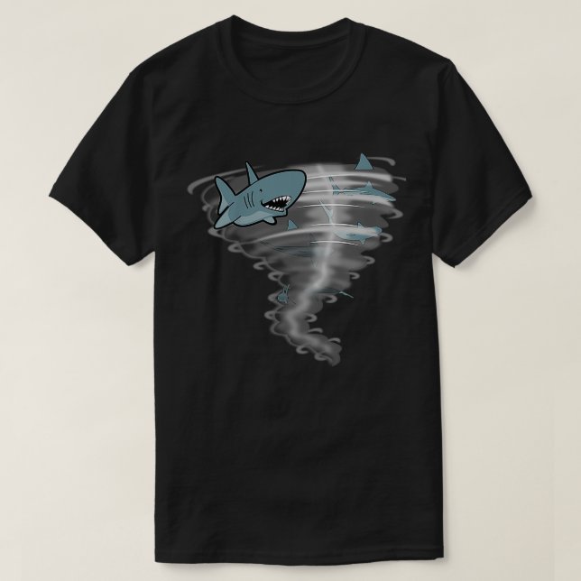 T-shirt Enfants KALI Tornado requin Anniversaire (Design devant)