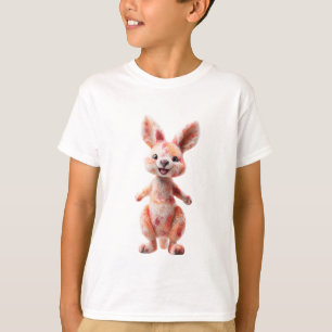 T-shirt Enfants kangourous à fourrure orange tachetée