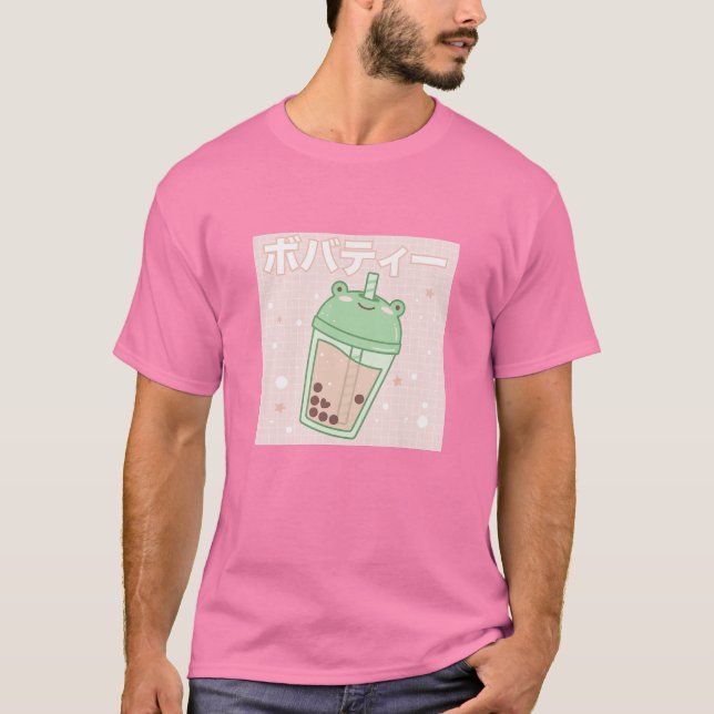 T-shirt Enfants Kawaii esthétique Cute Boba Bubble Milk Te (Devant)