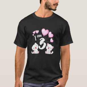 T-shirt Enfants Kitty Chat J'Ai 3 Anniversaire 3 Anniversa