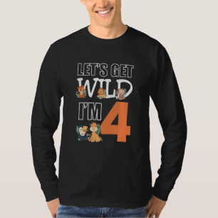 T-shirt Enfants Laissons Wild Im 4 Animaux Anniversaires d