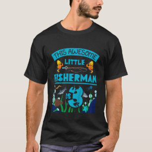 T-shirt Enfants Le Petit Pêcheur Est Maintenant 3 Pêche Me