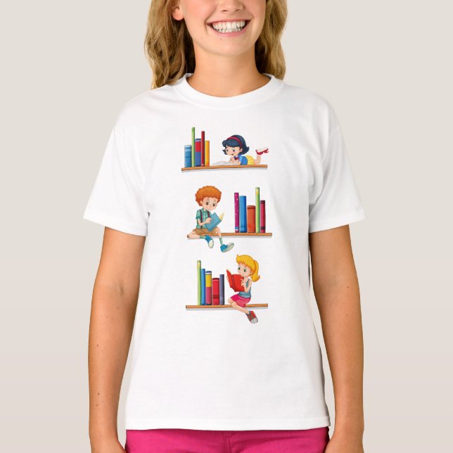 T-shirt Enfants Lecture Livres (Devant)
